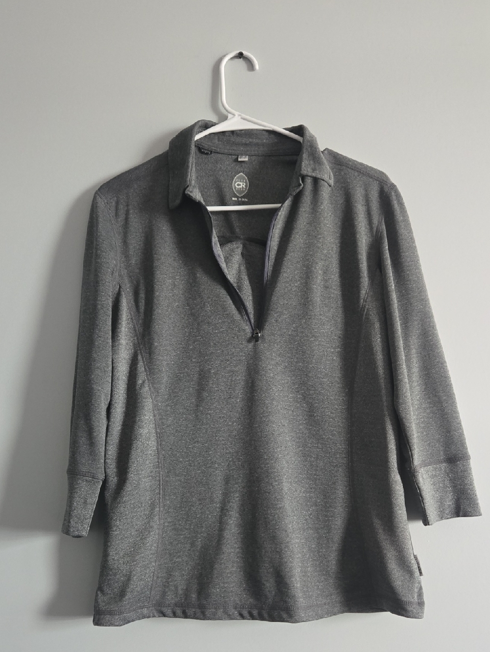 Club Ride Apparel Heather Gray Biking Pullover Sweatshirt, Large